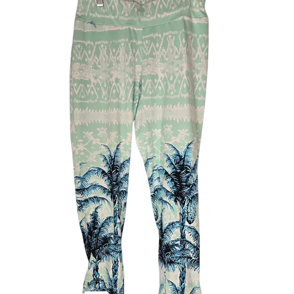 San Solei Capris Leggings Tropical Print Size XS - Picture 2 of 11